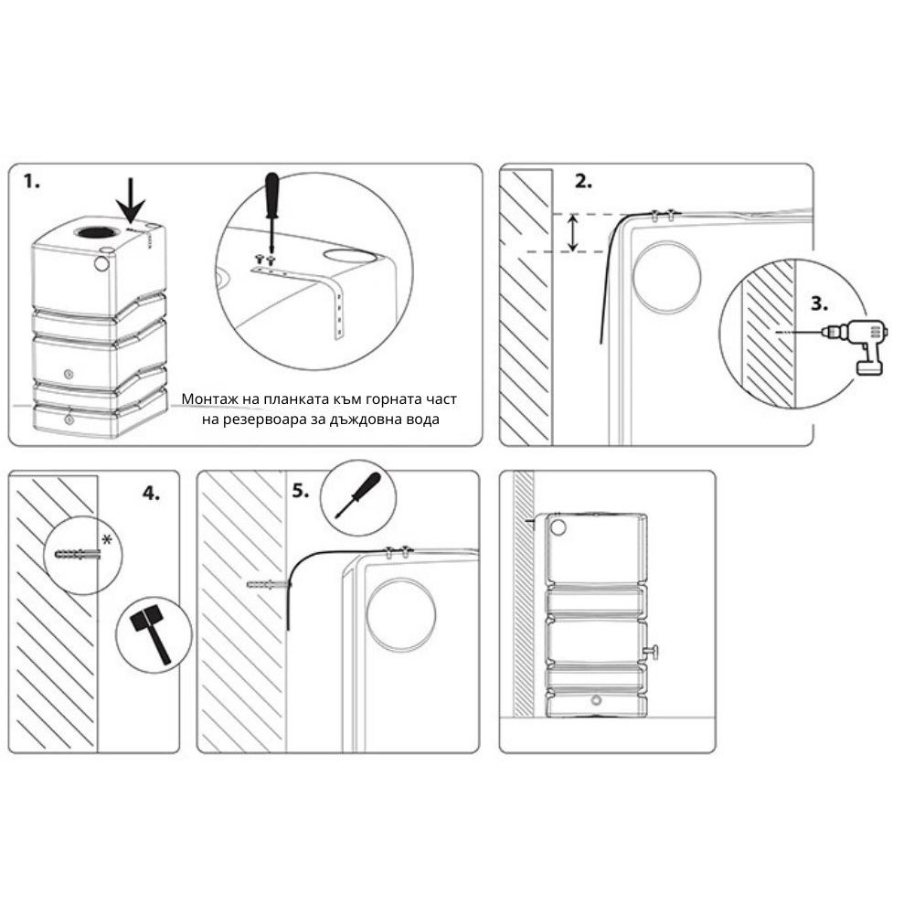 Nádrž na dažďovú vodu Prosperplast Arves Wall Stone, 400L, Sivá | Nádrže na vodu |  |