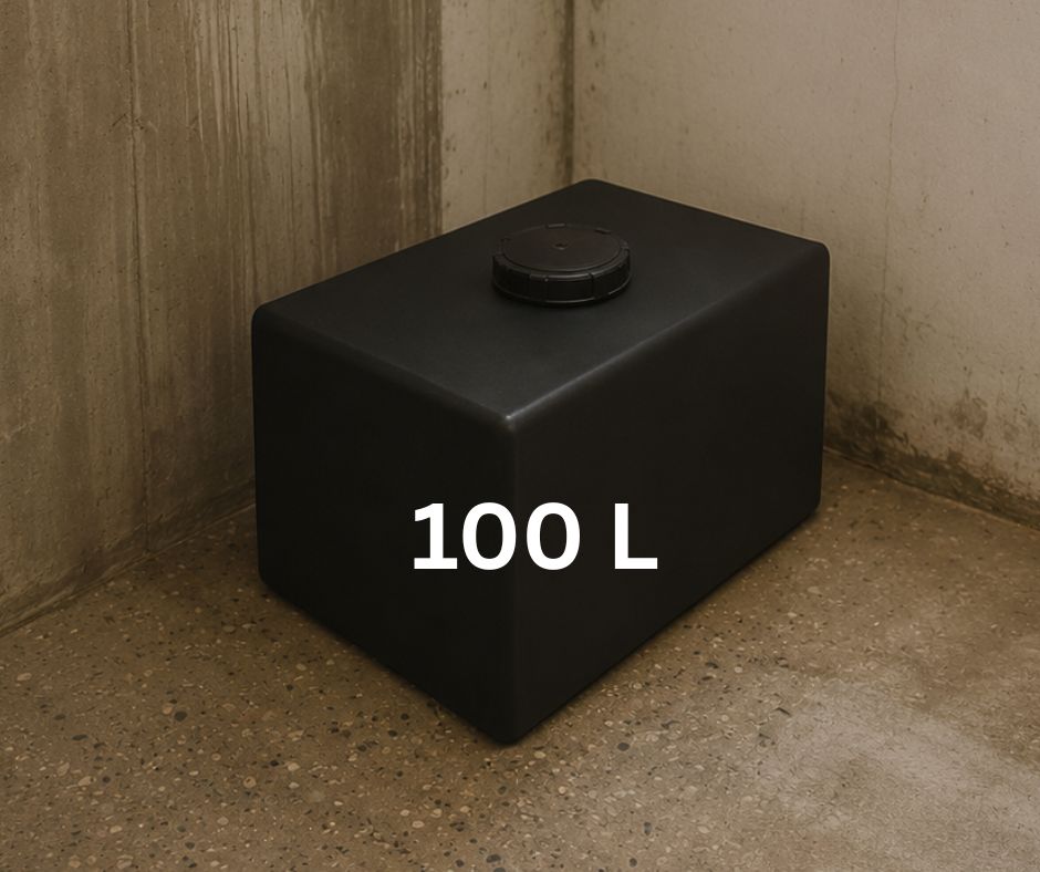 100-litrové nádrže na vodu