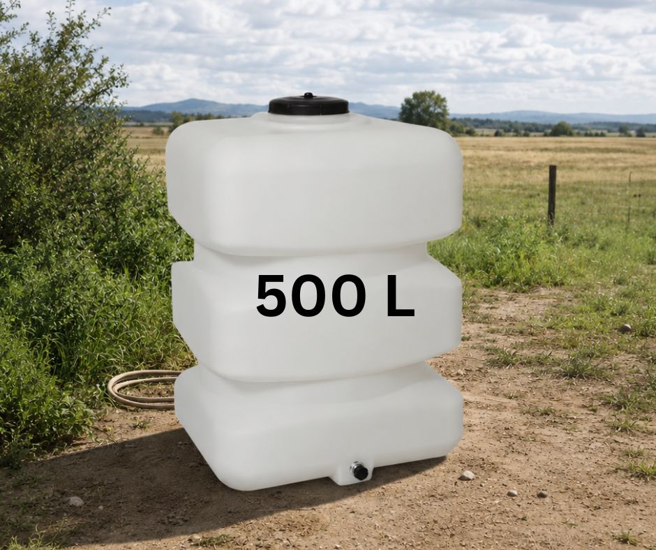500-litrové nádrže na vodu